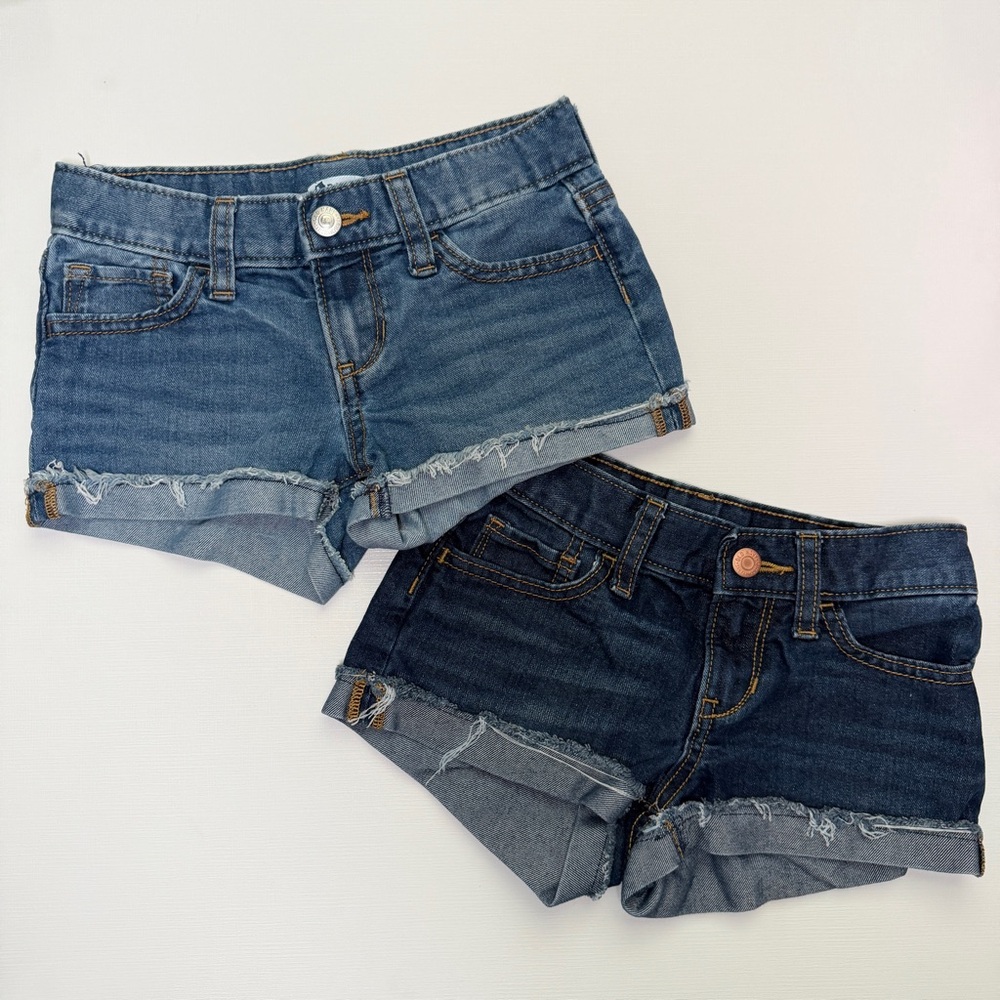 2 Pairs of Old Navy Girls’ Denim Shorts - Size 7